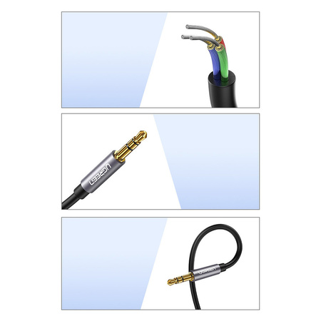 Ugreen adapter przejściówka mini jack 3,5mm 1m niebieski (AV118)