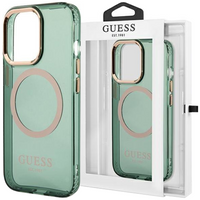 Guess GUHMP13LHTCMA iPhone 13 Pro / 13 6,1" zielony/khaki hard case Gold Outline Translucent MagSafe