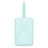 Powerbank Baseus Magnetic Mini MagSafe 10000mAh 20W z wbudowanym kablem Lightning - niebieski + kabel Baseus Simple Series USB-C - USB-C 60W 0.3m