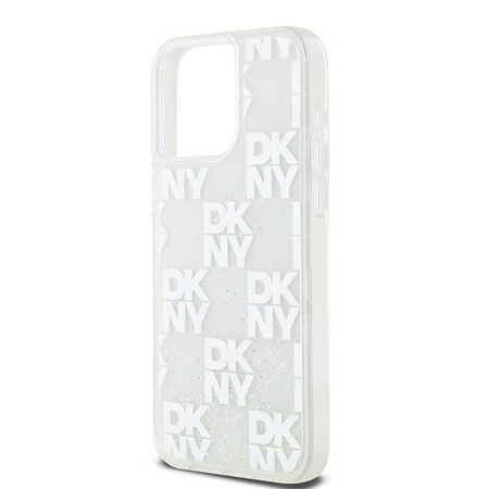 DKNY ETUI HARDCASE DO IPHONE 15 PRO MAX 6.7 Z LIQUID GLITTER MULTILOGO
