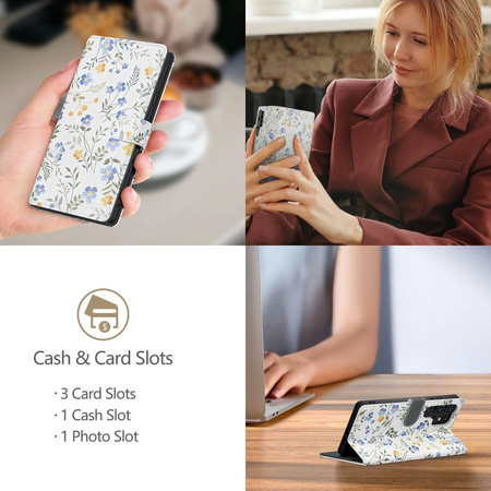 TECH-PROTECT ETUI WALLET DO GALAXY A56 5G OCHRONA Z MOTYWEM SPRING FLOWERS