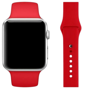 MERCURY PASEK Z SILIKONU DO APPLE WATCH 42 44 45 MM WYSOKA JAKOŚĆ CZERWONY