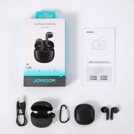 Słuchawki bezprzewodowe TWS Joyroom Funpods Series JR-FB1 Bluetooth 5.3 czarne