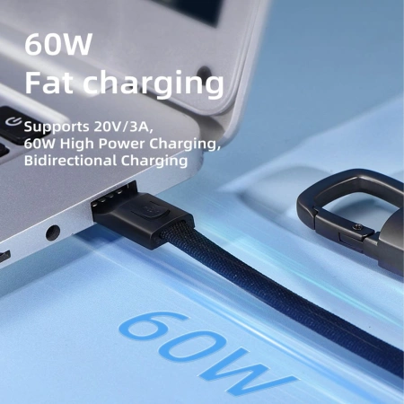 TECH-PROTECT KABEL USB-C ULTRABOOST DNA DO SZYBKIEGO ŁADOWANIA 60W 3A