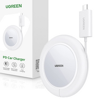 Ugreen ładowarka bezprzewodowa Qi 15W z silikonowym etui kompatybilna z MagSafe biały (CD245-40123)