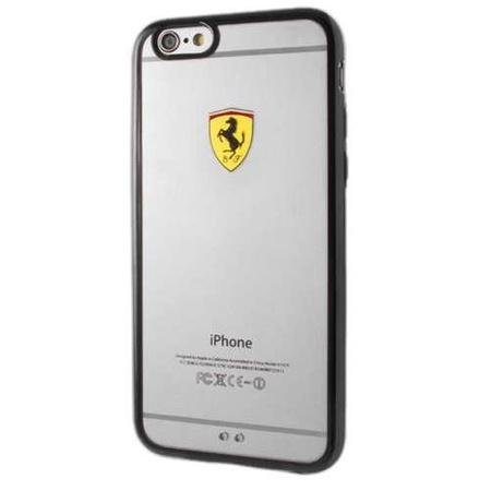 Etui Ferrari Racing Shield na iPhone 6 Plus / iPhone 6S Plus - przezroczysto-czarne