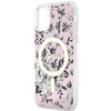 Etui Guess Flower MagSafe GUHMN61HCFWSP na iPhone 11 / Xr - różowe