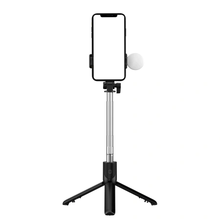 HURTEL SELFIE STICK TEELESKOPOWY TRIPOD Z OKRĄGŁĄ LAMPĄ DO TELEFONÓW 0.71M