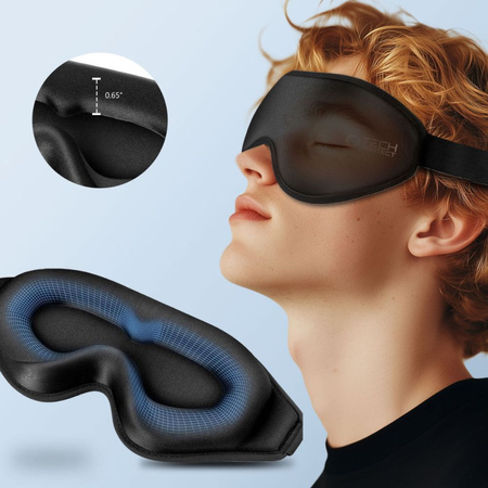 TECH-PROTECT MASKA NA OCZY EYESHADE DO OCHRONY PRZED ŚWIATŁEM MATOWA CZARNA