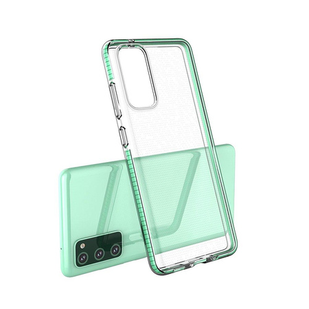 Spring Case pokrowiec żelowe etui z kolorową ramką do Samsung Galaxy S21+ 5G (S21 Plus 5G) jasnoniebieski