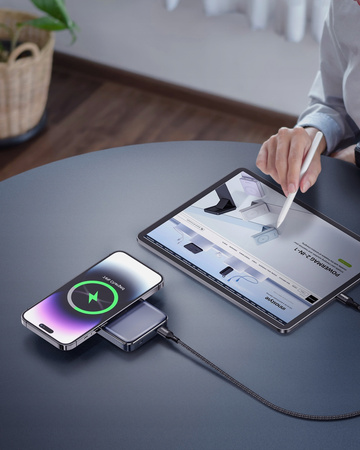 INNOSTYLE POWERMAG SLIM SZYBKI POWERBANK INDUKCYJNY DO MAGSAFE 10000MAH BIAŁY
