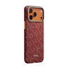 Pitaka Ultra-Slim Case, Monogram-Gold/Red - iPhone 17 Pro