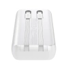 Mini powerbank z wbudowanymi kablami Joyroom JR-PBC06 30W 10000mAh - biały