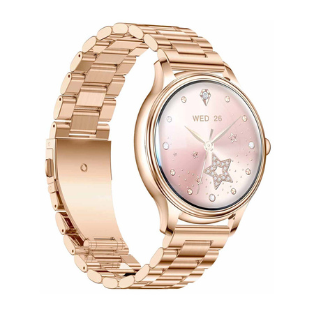 Smart Watch COLMI L28 (Złoty+ złoty stalowy pasek)