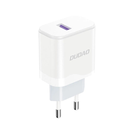 Ładowarka sieciowa Dudao A20EU USB-A 18W - biała + kabel USB-A - USB-C