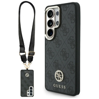 Guess nakładka 4G Big Rhinestone Triangle Strap MagSafe do Samsung Galaxy S26 Ultra czarna