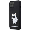 Etui Karl Lagerfeld KLHCP14M3DRKHNK na iPhone 14 Plus 6.7" - czarne Rubber Choupette 3D