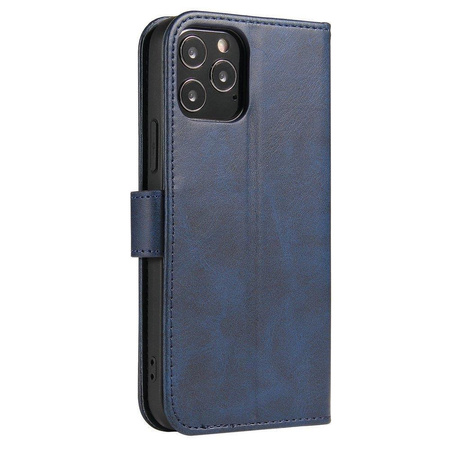 Magnet Case elegancki futerał etui pokrowiec z klapką i funkcją podstawki Xiaomi Redmi Note 11 Pro+ 5G (China) / 11 Pro 5G (China) / Mi11i HyperCharge / POCO X4 NFC niebieski