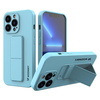 Wozinsky Kickstand Case silikonowe etui z podstawką iPhone 12 Pro Max jasnoniebieskie