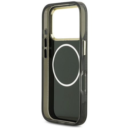 Etui Guess IML Peony Dot MagSafe do      iPhone 17 Pro czarny