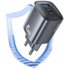 USAMS ŁADOWARKA SIECIOWA CC290 T66 45W DO TELEFONÓW USB-A USB-C GŁADKA