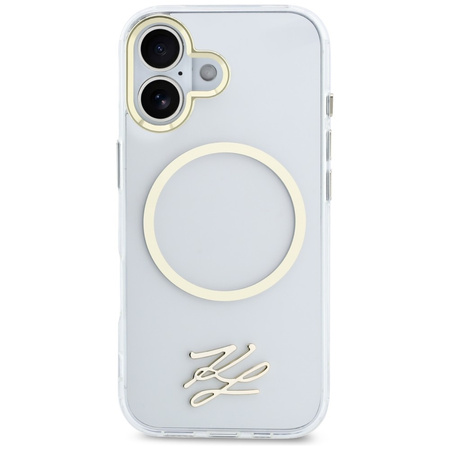 Etui Karl Lagerfeld IML KL Script Logo   MagSafe do iPhone 17 przezroczysty
