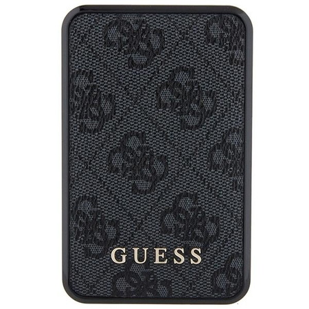Guess Powerbank 18W GUPB10DP4GEGK 10000mAh czarny/black 4G Leather Metal Logo