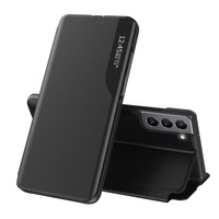 Eco Leather View Case elegancki futerał etui z klapką i funkcją podstawki Samsung Galaxy S22+ (S22 Plus) czarny