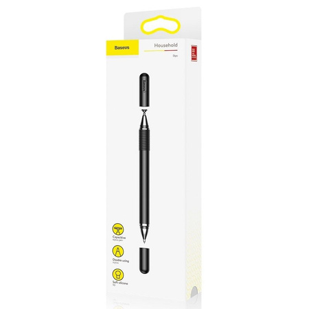 BASEUS RYSIK 2W1 DO TELEFONÓW STYLUS DŁUGOPIS DO TABLETÓW CZARNY KOMPAKTOWY