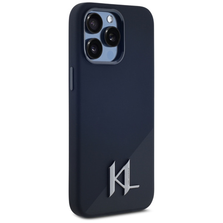 KARL LAGERFELD ETUI DO IPHONE 15 PRO SILICONE SHADOW METAL INITIAL MAGNETIC