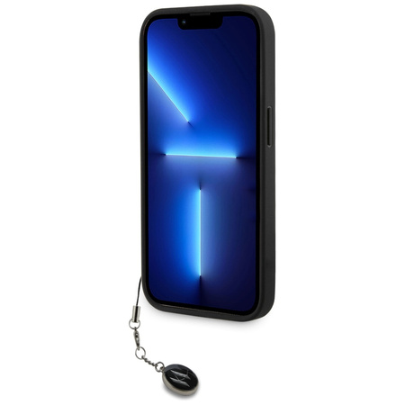 KARL LAGERFELD POKROWIEC DO IPHONE 15 PRO MAX SAFFIANO Z DŻETAMI I CHARMIEM