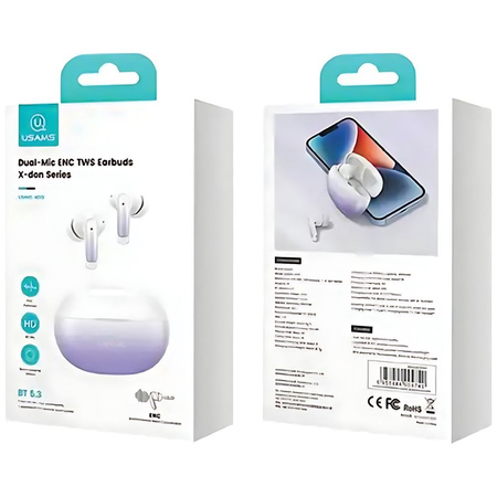 USAMS BEZPRZEWODOWE SŁUCHAWKI TWS X-DON SERIES DO SMARTFONÓW ANDROID IPHONE