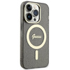 Etui Guess GUHMP14XHCMCGK na iPhone 14 Pro Max 6.7" - czarne Glitter Gold MagSafe