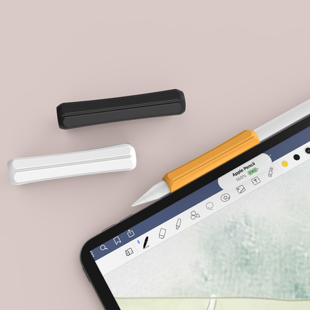 Stoyobe Silicone Holder uchwyt silikonowy dla Apple Pencil 1 / Apple Pencil 2 / Huawei M-Pencil pomarańczowy
