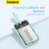 Powerbank Baseus Magnetic Mini MagSafe 10000mAh 30W z wbudowanym kablem USB-C - niebieski + kabel Baseus Simple Series USB-C - USB-C 60W 0.3m