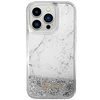 Etui Guess GUHCP14LLCSGSGH na iPhone 14 Pro - białe Liquid Glitter Marble