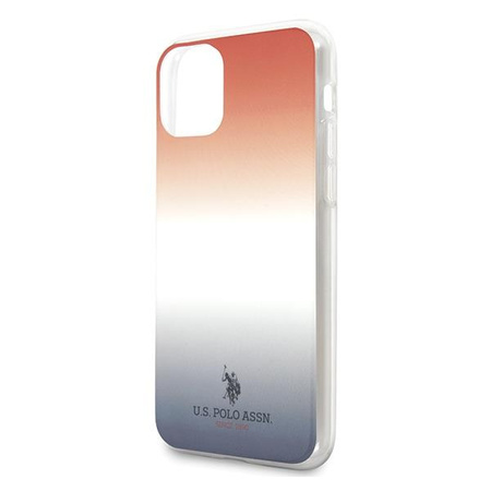 Etui U.S. Polo Assn. Gradient Pattern Collection na iPhone 11 Pro Max - czerwono-niebieskie