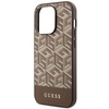 Etui Guess GUHMP14XHGCFSEW na iPhone 14 Pro Max 6.7" - brązowe GCube Stripes MagSafe