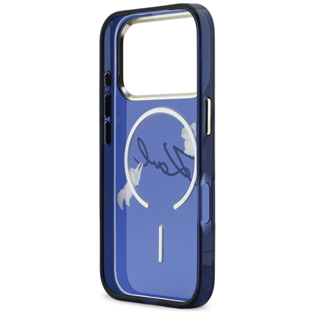 Etui Karl Lagerfeld IML Choupettes Karl  Script Logo MagSafe do iPhone 17 Pro niebieski