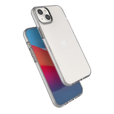 HURTEL ETUI CASE SILIKONOWE DO IPHONE 14 PLUS POKROWIEC Z RAMKĄ SPRING
