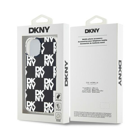 DKNY POKROWIEC HARDCASE IML CHECKERED MONO PATTERN DO IPHONE 15 14 13 6.1
