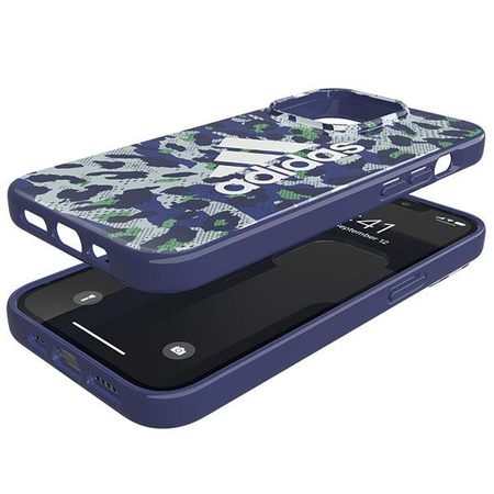 Etui Adidas OR Snap Case Leopard na iPhone 13/13 Pro - niebieskie 47260