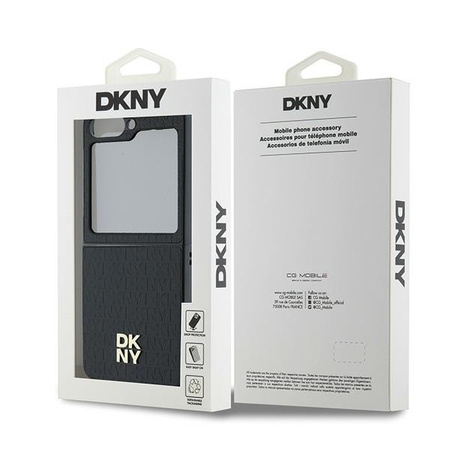 DKNY ETUI HARDCASE DO SAMSUNG Z FLIP6 F741 REPEAT PATTERN STACK LOGO