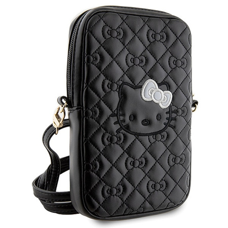 HELLO KITTY TOREBKA DO TELEFONU DO IPHONE 12 13 14 15 Z WZOREM QUILTED BOWS