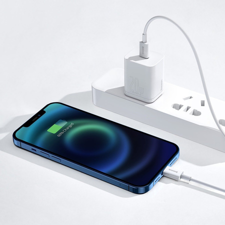 BASEUS KABEL USB-C DO LIGHTNING DO TELEFONÓW APPLE 20W 2M SZYBKIE ŁADOWANIE