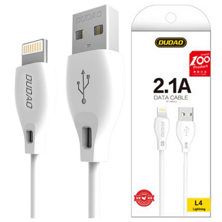 Dudao przewód kabel USB / Lightning 2.1A 2m biały (L4L 2m white)