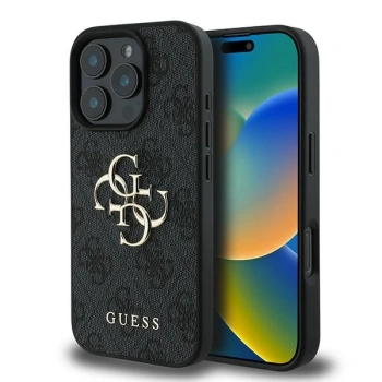 GUESS ETUI HARDCASE POKROWIEC CASE DO IPHONE 16 PRO BIG LOGO CZARNY