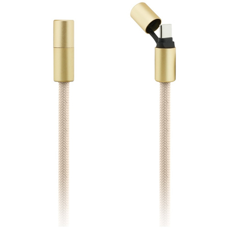 Kabel Guess CBDY 4G Charm USB-C/USB-C    150cm beżowy