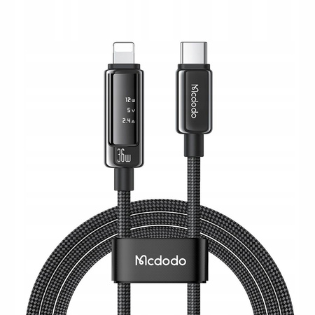 MCDODO KABEL USB-C LIGHTNING SZYBKIE ŁADOWANIE DO APPLE IPHONE 36W 1M OLED