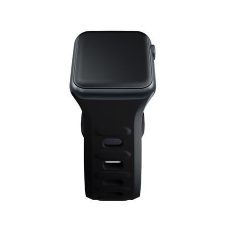42/44/45/46/49 mm Black (big) - 3mk Silicone Watch Strap for Apple